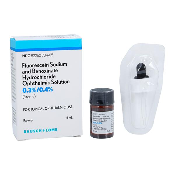 Fluorescein Sodium/Benoxinate HCl Ophthalmic Solution 0.3%/0.4% Bottle 5mL Each