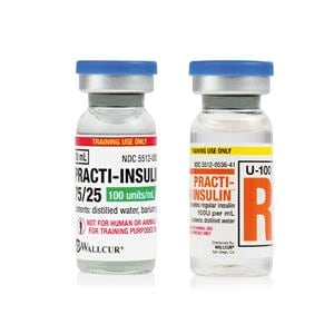 Practi-75/25 & Regular Pack Insulin Simulated Medication 2x20/Pk
