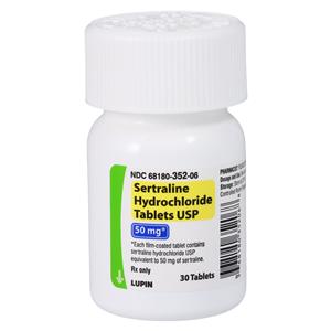 Sertraline HCl Tablets 50mg Bottle 30/Bottle Each