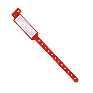 Identification Band Vinyl Red Adult 250/Bx