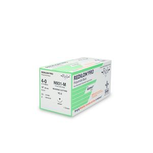 Reli Redilon Pro Suture 4-0 10" Nylon Monofilament YC-2 Black 12/Bx