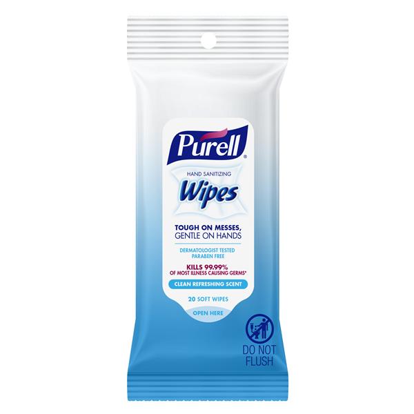 Wipes Hand Sanitizer Purell 20/Pk 12Pk/Carton Clean 12/Cr