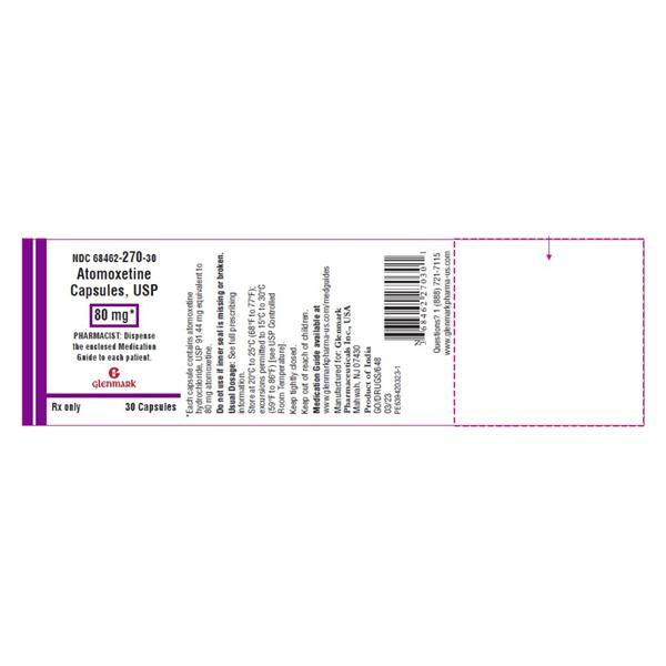 Atomoxetine HCL Capsules 80mg Bottle 30/Bottle Each