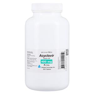 Acyclovir Tablets 400mg Bottle 500/Bottle Each