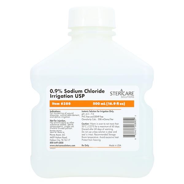 IV Solution Irrigation Solution Normal Saline Bottle 18/Ca