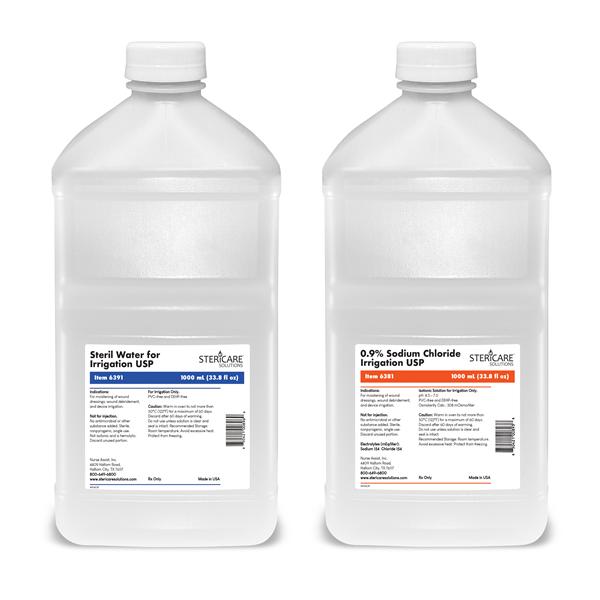 IV Solution Irrigation Solution Sterile Water 500mL Bottle 18/Ca
