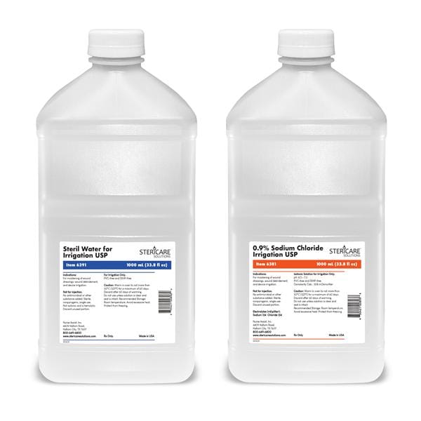 IV Solution Irrigation Solution Normal Saline 1000mL Bottle 6/Ca