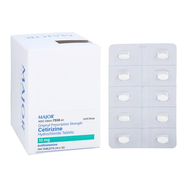 Cetirizine HCL Tablets 10mg 10x10 Unit Dose 100/Bx