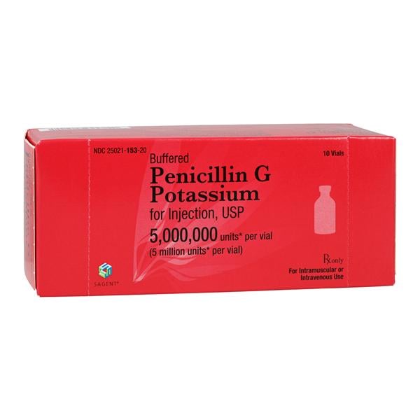 Penicillin G Potassium Injection 5MU/vl Powder Vial 10/Package
