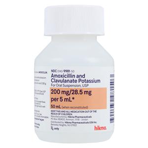 Amoxicillin/Clavulanate Oral Suspension 200/28.5mg Fruit Bottle 5...