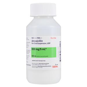 Amoxicillin Oral Suspension 200mg/5mL Tutti-Frutti Bottle 100mL E...