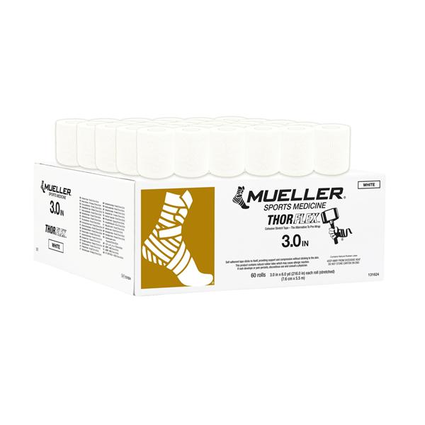 ThorFlex Cohesive Tape 65% Polyester/35% Non-Woven 3"x6yd White NS 60/Ca