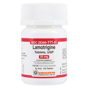 Lamotrigine Tablets 25mg Bottle 100/Bottle Each