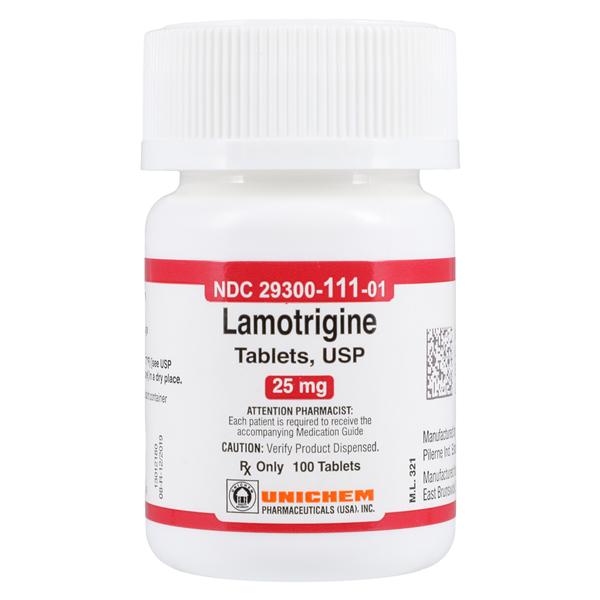 Lamotrigine Tablets 25mg Bottle 100/Bottle Each