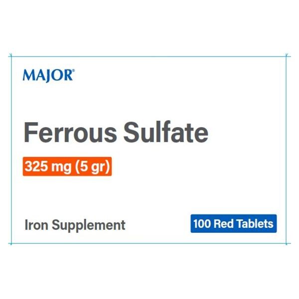 Ferrous Sulfate Tablets 325mg 100/Pk