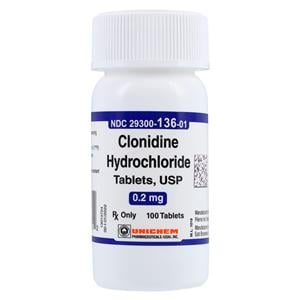 Clonidine HCl 0.2mg 100/Package