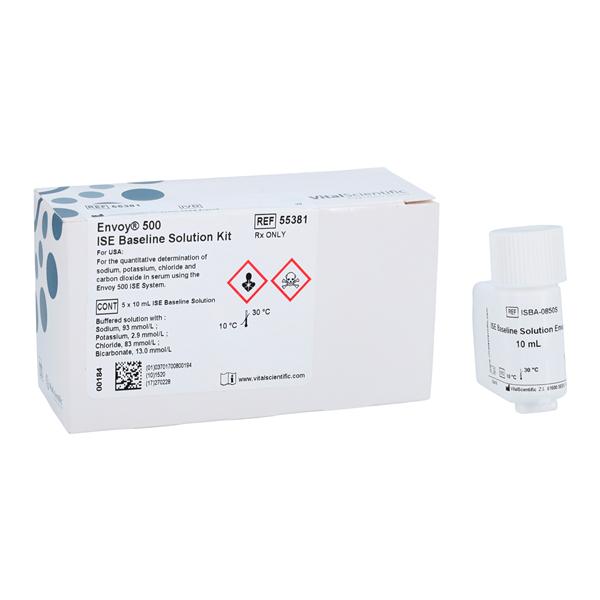 ISE: Ion-Selective Electrode Positive Solution 5x10mL f/ Envy Chem Anlyzr 1/Bx