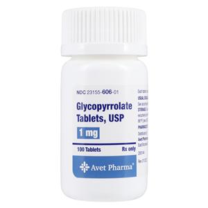 Glycopyrrolate Tablets 1mg Bottle 100/Bottle Each