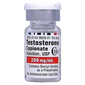 Testosterone Cypionate Injection 200mg/mL SDV 1mL Each