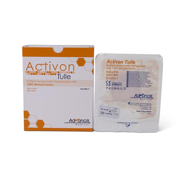 Activon Tulle 100% Manuka Honey Wound Dressing 2x2" Sterile Square