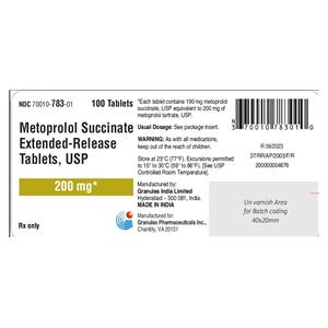 Metoprolol Succinate 200mg Each