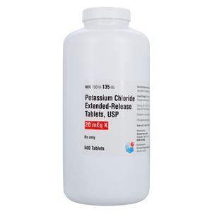 Potassium Chloride Extended-Release Tablets 20mEq Bottle 500/Bottle Each