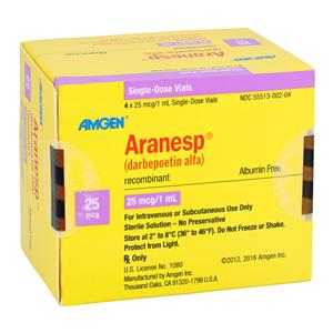 Aranesp Injection 25mcg SDV 1mL 4/Package