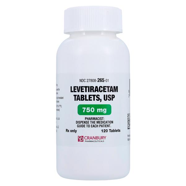 Levetiracetam Tablets 750mg Bottle 120/Bottle Each