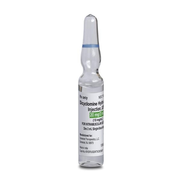 Dicyclomine HCl Injection 10mg/mL Ampule 2mL 5/Package