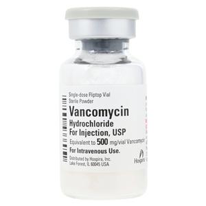 Vancomycin HCl Lyophilized Powder Injection 500mg/vl Pack 10/Package