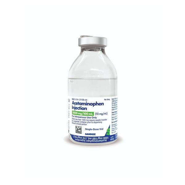 Acetaminophen Injection 10mg/mL SDV 100mL Each