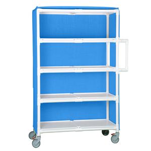 Deluxe Linen Supply Cart 24x55x77.5" (4) 5" Tente Caster/2 Locking