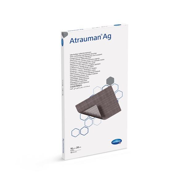 Atrauman Ag Polyamide Wound Contact Layer Dressing 4x8" Sterile Rctngl NAdh Gry
