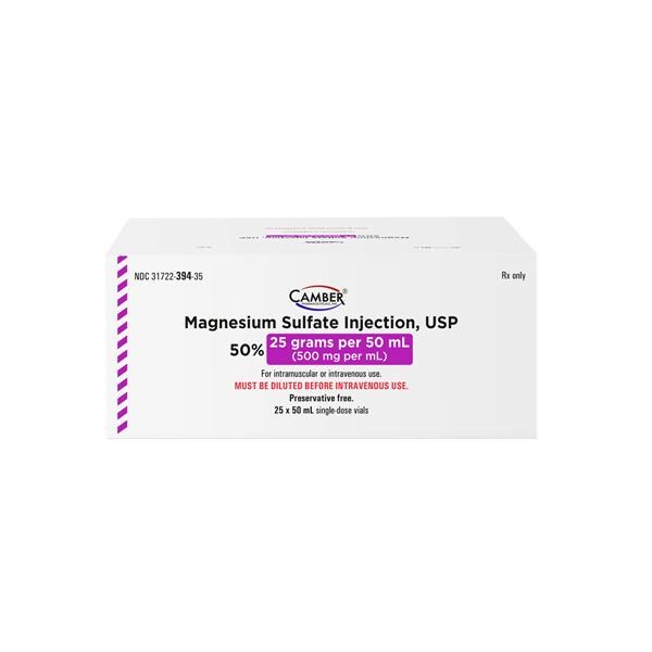 Magnesium Sulfate Injection 50% SDV 50mL 25/Package
