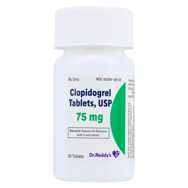 Clopidogrel Bisulfate Tablets 75mg Bottle 30/Bottle Each