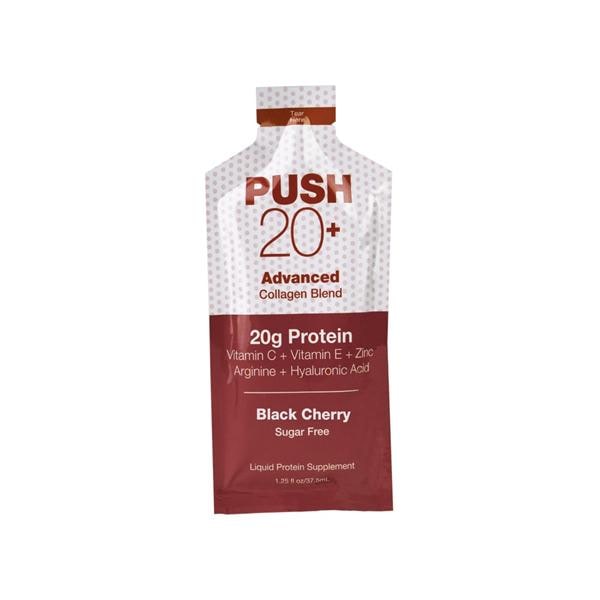 PUSH 20+ Splmnt Liquid SF / GltnFr Clgn Blnd Black Cherry 1.25oz Packet 60/Ca