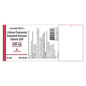 Lithium Carbonate Extended-Release Tablets 300mg Bottle 100/Bottle Each