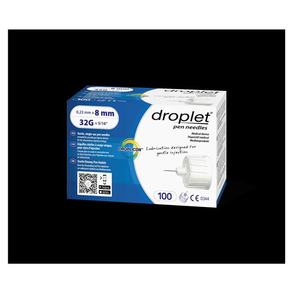 Droplet Pen Needle 32gx8mm _ 100/Bx