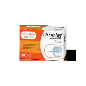 Droplet Pen Needle 30gx8mm Non-Safety 100/Bx