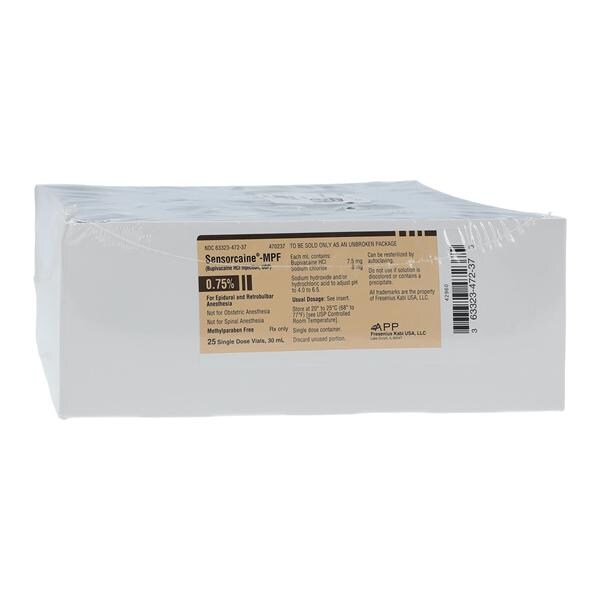 Sensorcaine MPF Injection 0.75% Preservative Free SDV 30mL 25/Pac...