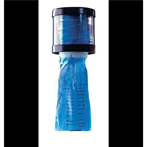 Emesis Bag Dispenser 6.125x6.0625" Black/Clear Plastic Ea