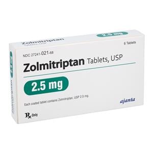 Zolmitriptan Tablets 2.5mg Unit Dose 6/Bottle Each