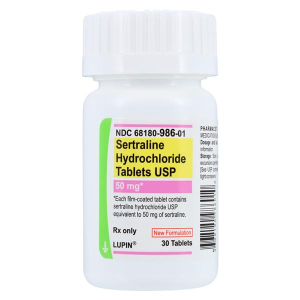 Sertraline HCl Tablets 50mg Bottle 30/Bt Each