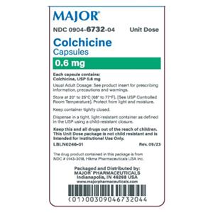 Colchicine Capsules 0.6mg Blister Pack Unit Dose Each