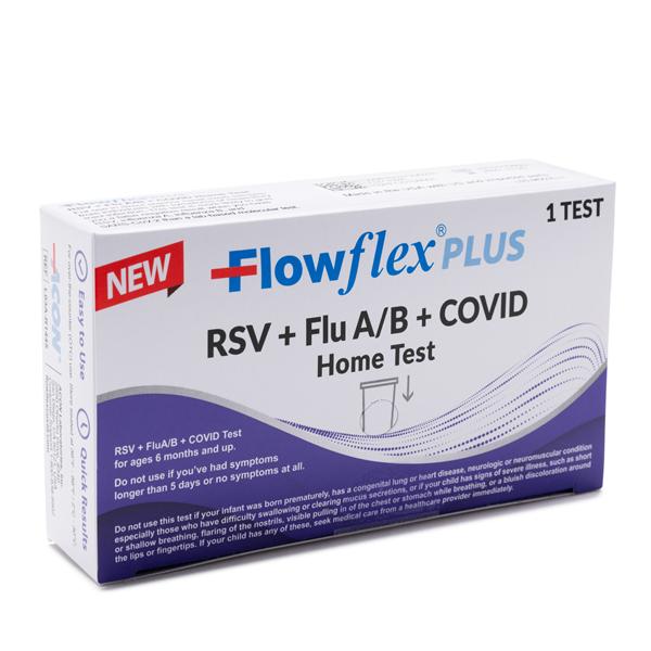 Flowflex Plus RSV/FLU AB/COVID Antigen Home Test CLIA Waived 48/Ca