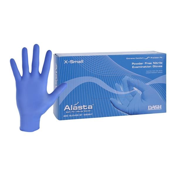 Alasta Soft Fit Nitrile Exam Gloves X-Small Blue Non-Sterile, 10 BX/CA