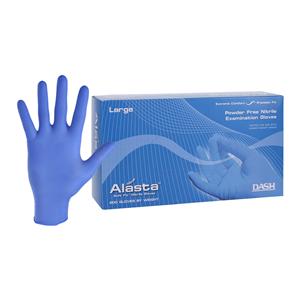 Alasta Soft Fit Nitrile Exam Gloves Large Blue Non-Sterile, 10 BX...