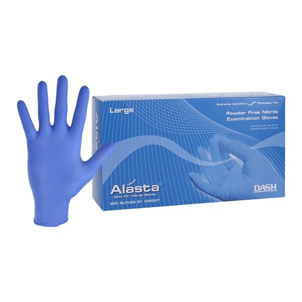 Alasta Soft Fit Nitrile Exam Gloves Large Blue Non-Sterile, 10 BX...