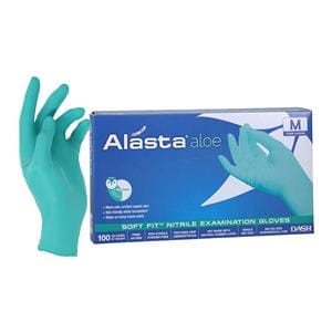 Alasta Aloe Nitrile Exam Gloves Medium Green Non-Sterile, 10 BX/C...