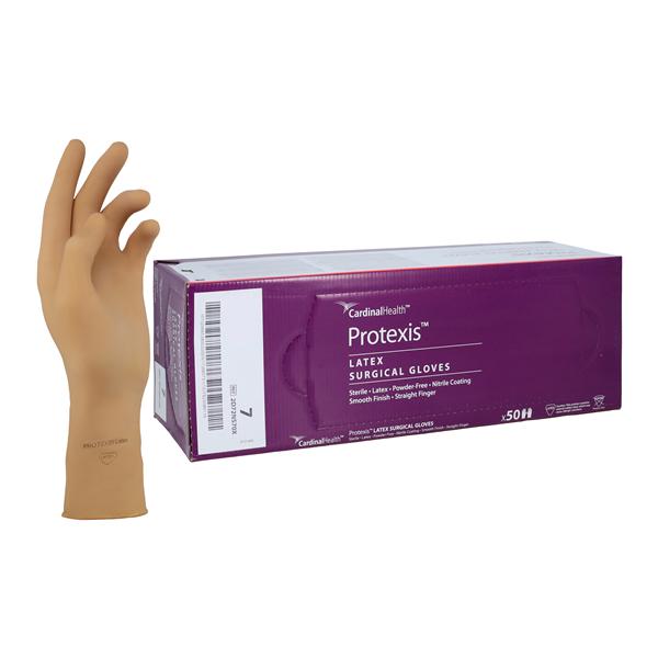 Protexis Latex Surgical Gloves 7 Light Brown 50/Bx, 4 BX/CA